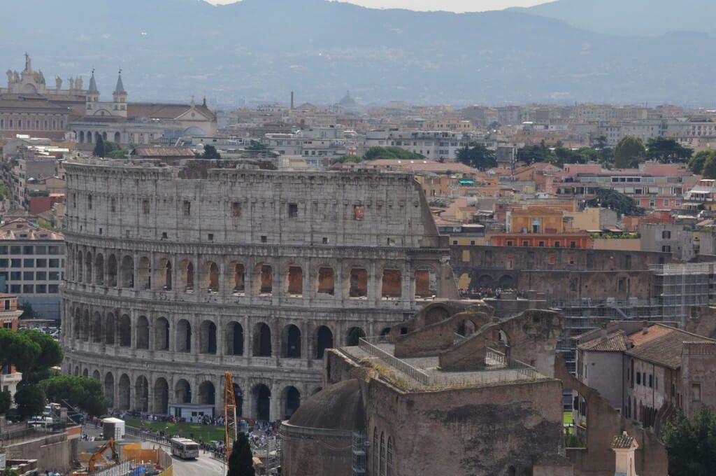 An image of the exterior walls of the Colosseum in Rome, Italy. Photography by Frame To Frame - Bob and Jean.