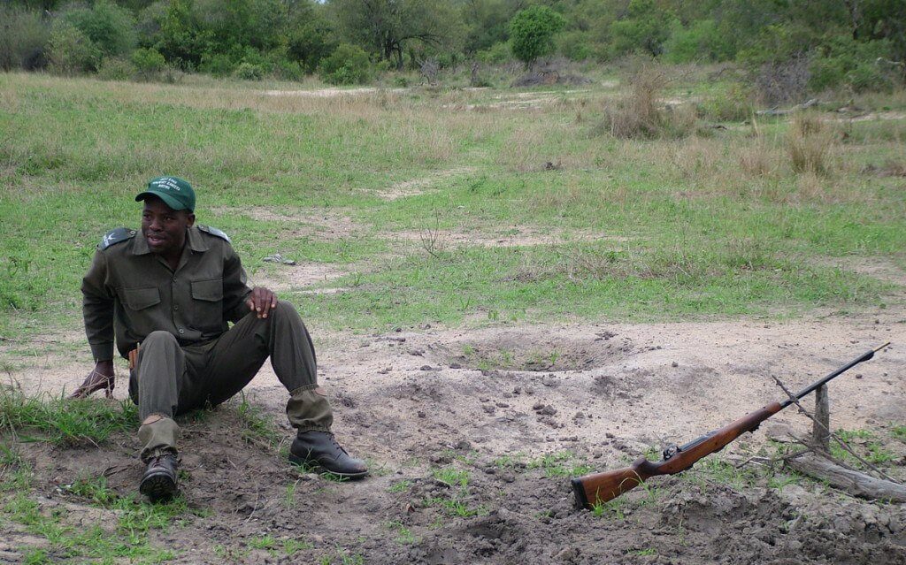 armed safari, kruger national park, south africa
