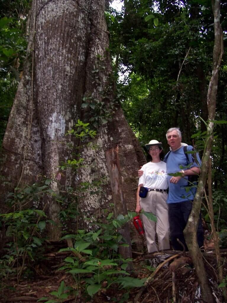 Bob and Jean in the rainforest at Sandoval Lake Lodge, Lake Sandoval, Amazon Delta, Peru