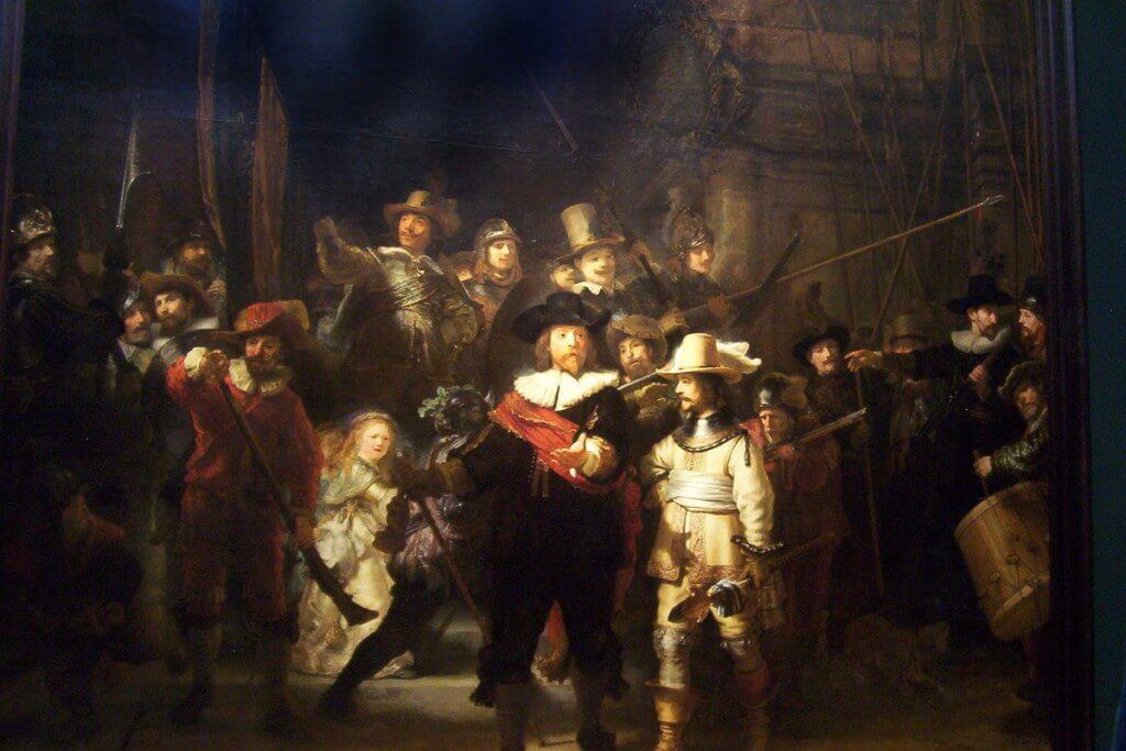 the night watch, by rembrandt van rijn, rijksmuseum, netherlands