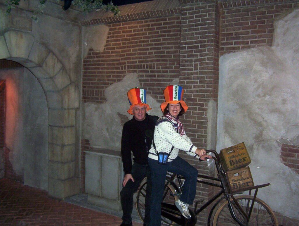 bob and jean at heineken brewery, amsterdam