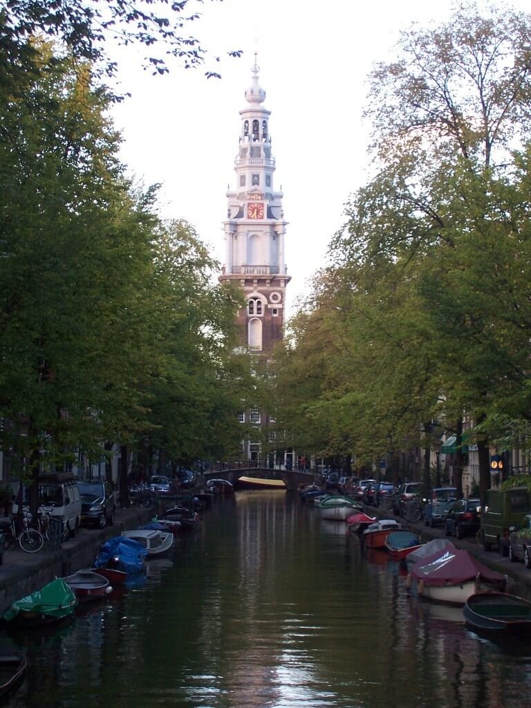 church steeple in Amsterdam