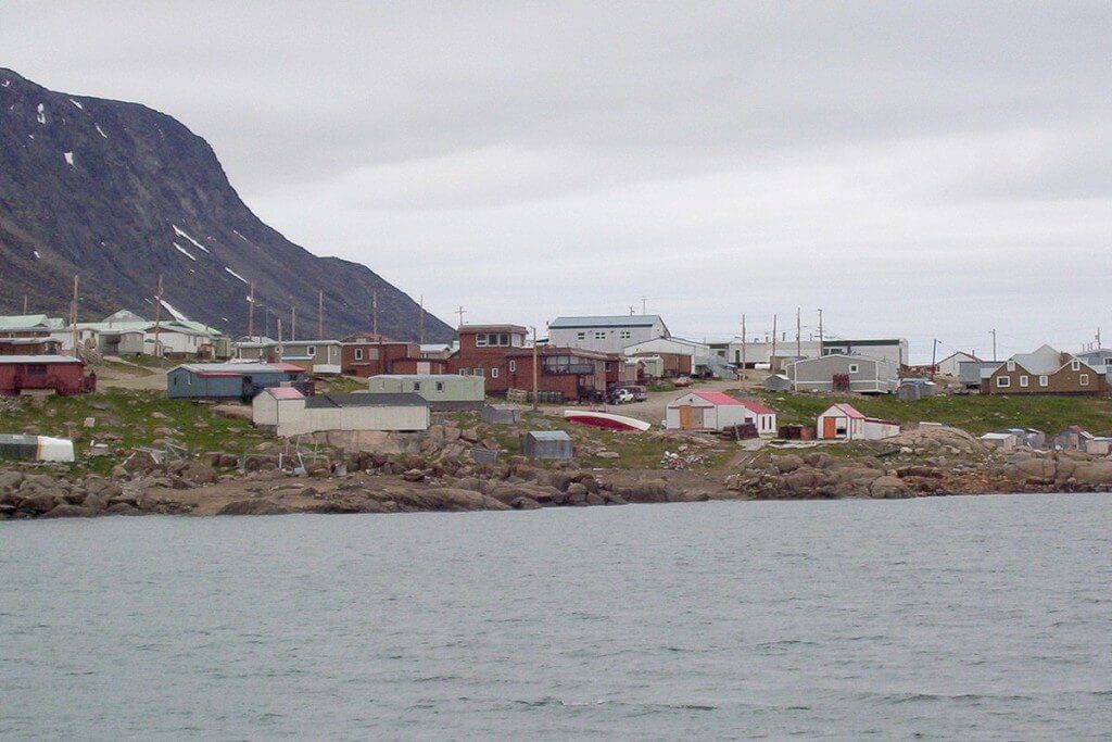 photograph of the hamlet of Pangnirtung on Baffin Island in Nunavut, Canada