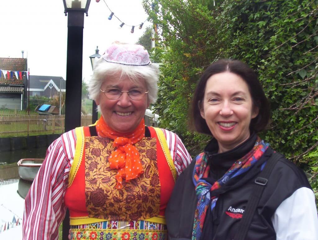 lady wears the color orange on queen's day, the netherlands