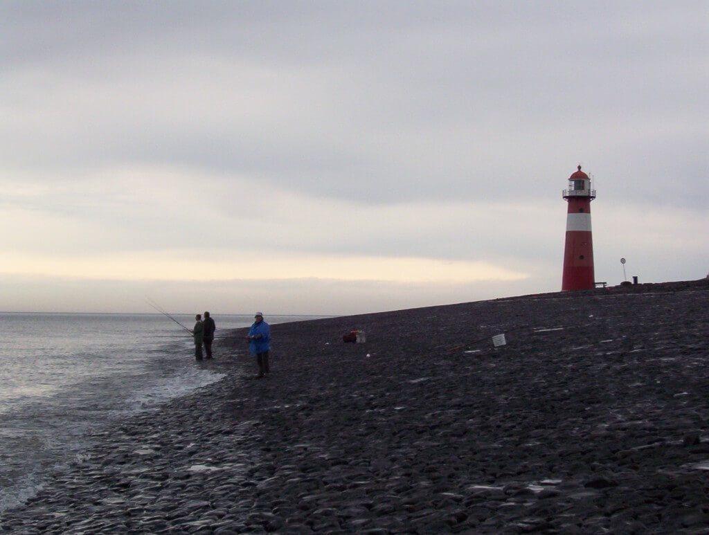lighthouse on the shore at domburg, zeeland, the netherland