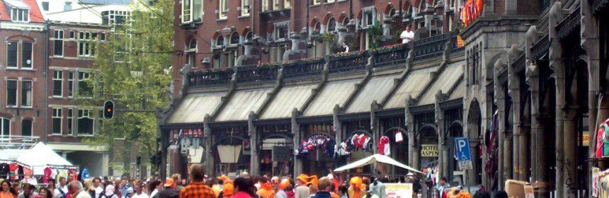queens day in amsterdam, the netherlands