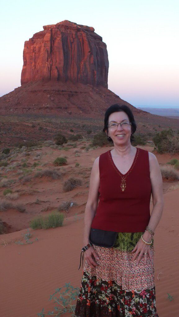 Jean standing in Monument Valley in Arizona, USA