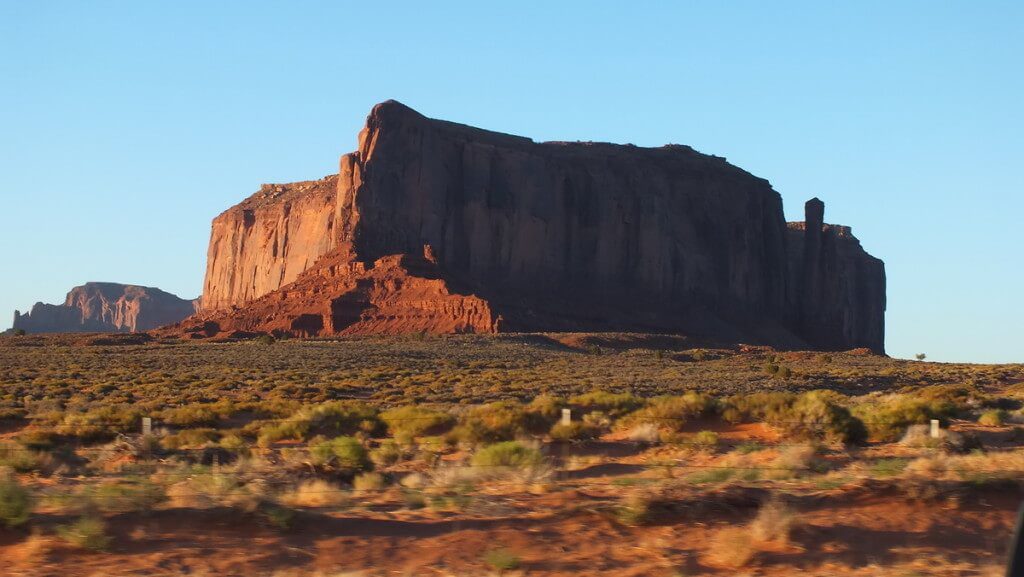 Massive Butte in Monument Valley near northern Arizona and southern Utah, USA