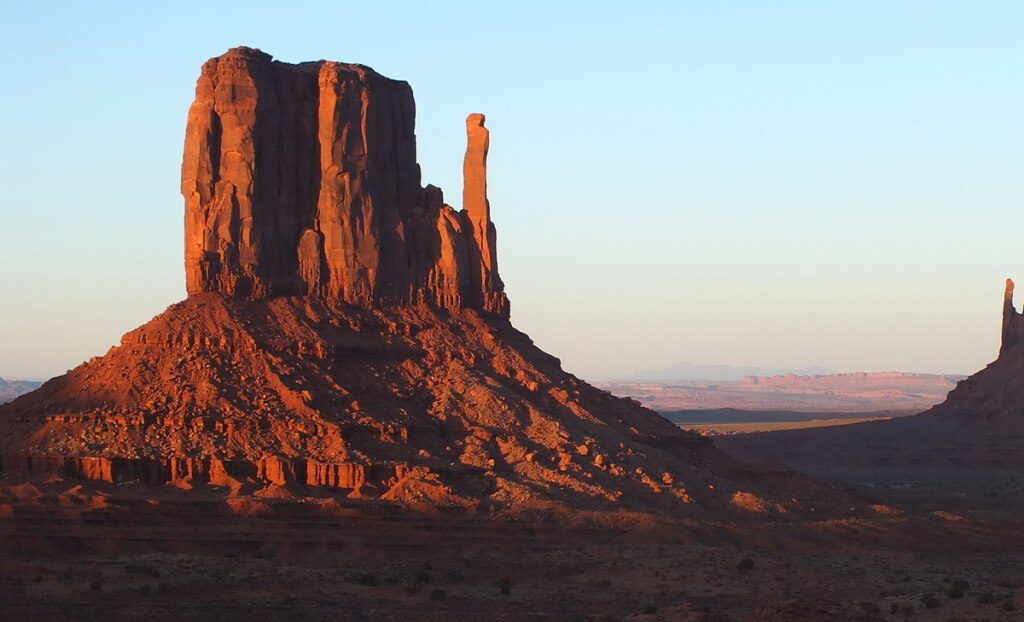 West Mitten Butte in Monument Valley near northern Arizona and southern Utah, USA