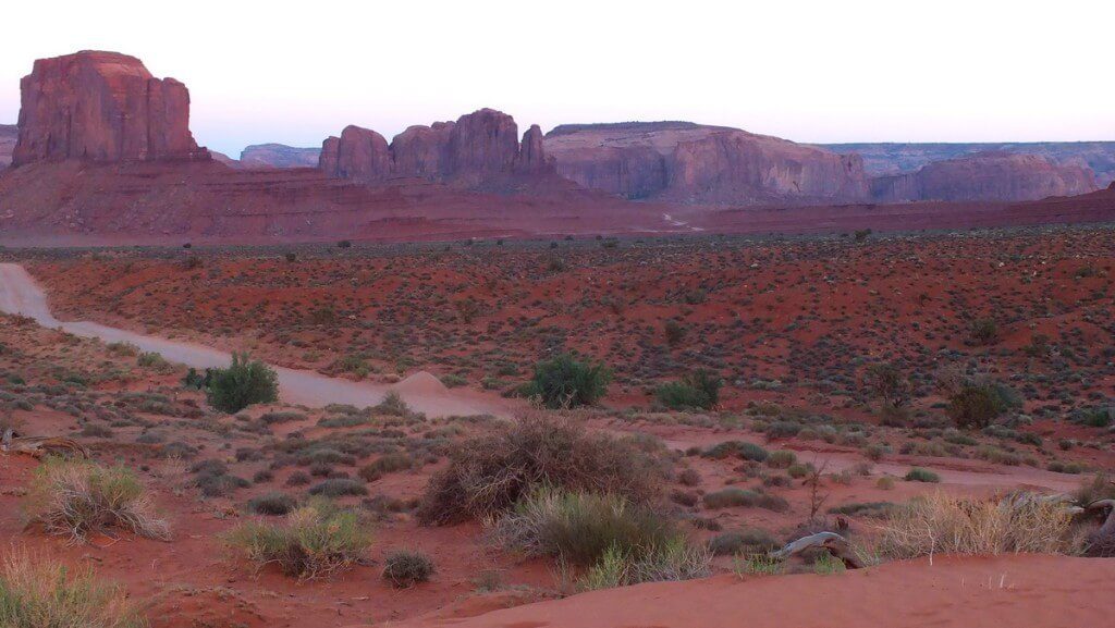 desert floor in Monument Valley near northern Arizona and southern Utah, USA