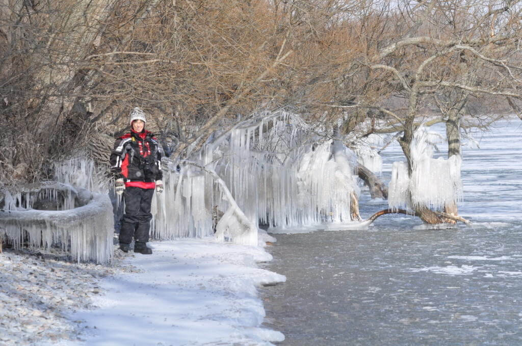 jean along the ice on lake ontario 1