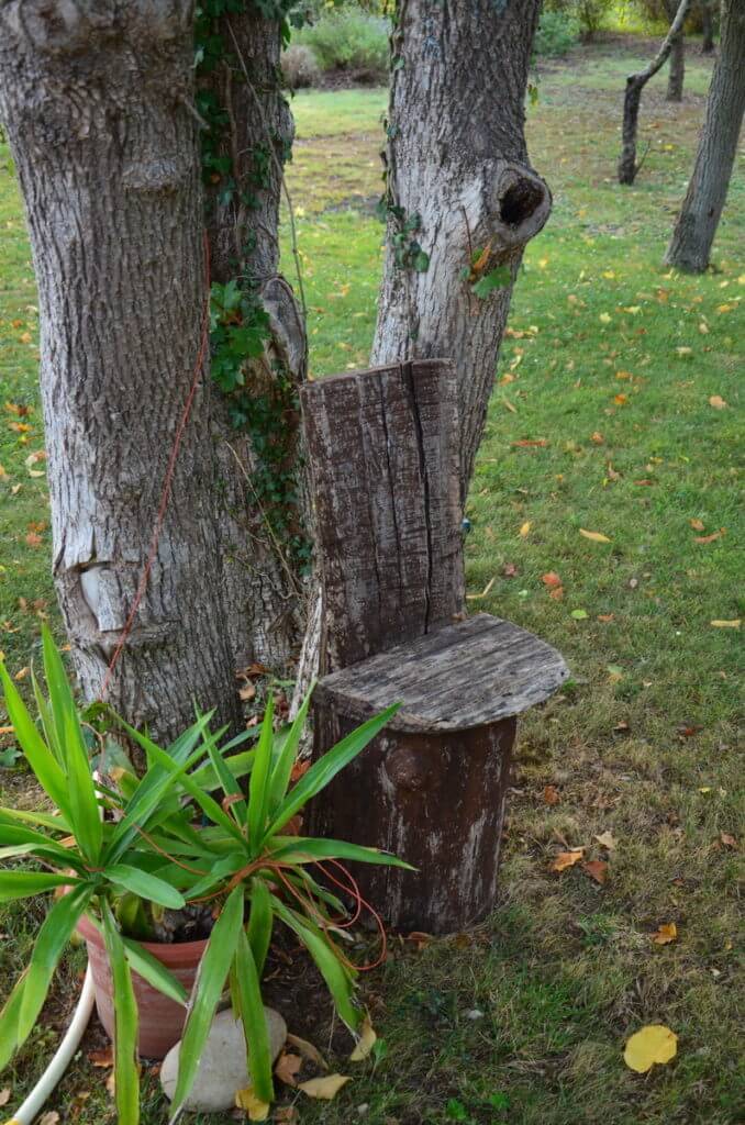 Whimsical Chair at cottage at Il Colombaio di Cencio, Gaiole, Chianti, Tuscany, Italy