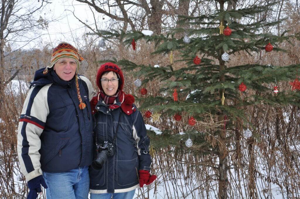 bob-and-jean-beside-christmas-tree-at-lynde-shores-conservation-area-whitby-ontario