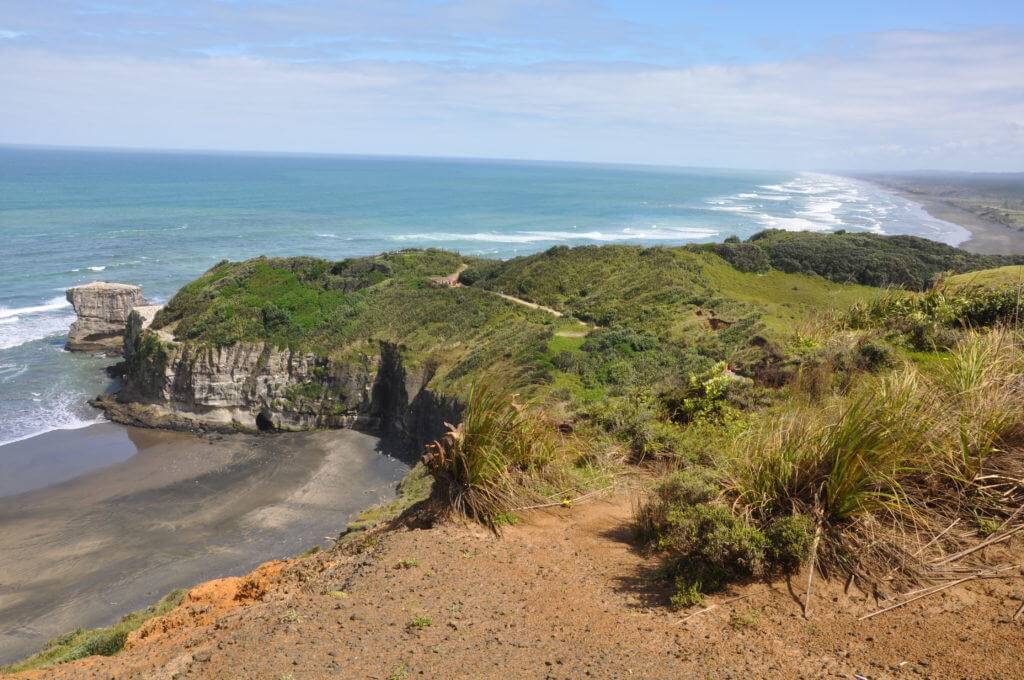 otakamiro point at muriwai regional park, waitakere, new-zealand