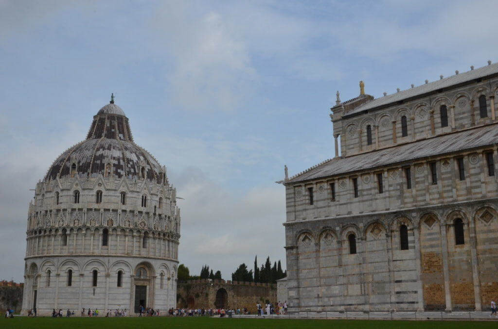 An image of the Circular Baptistery beside the Pisa Cathedral in Pisa, Italy. Photography by Frame To Frame - Bob and Jean