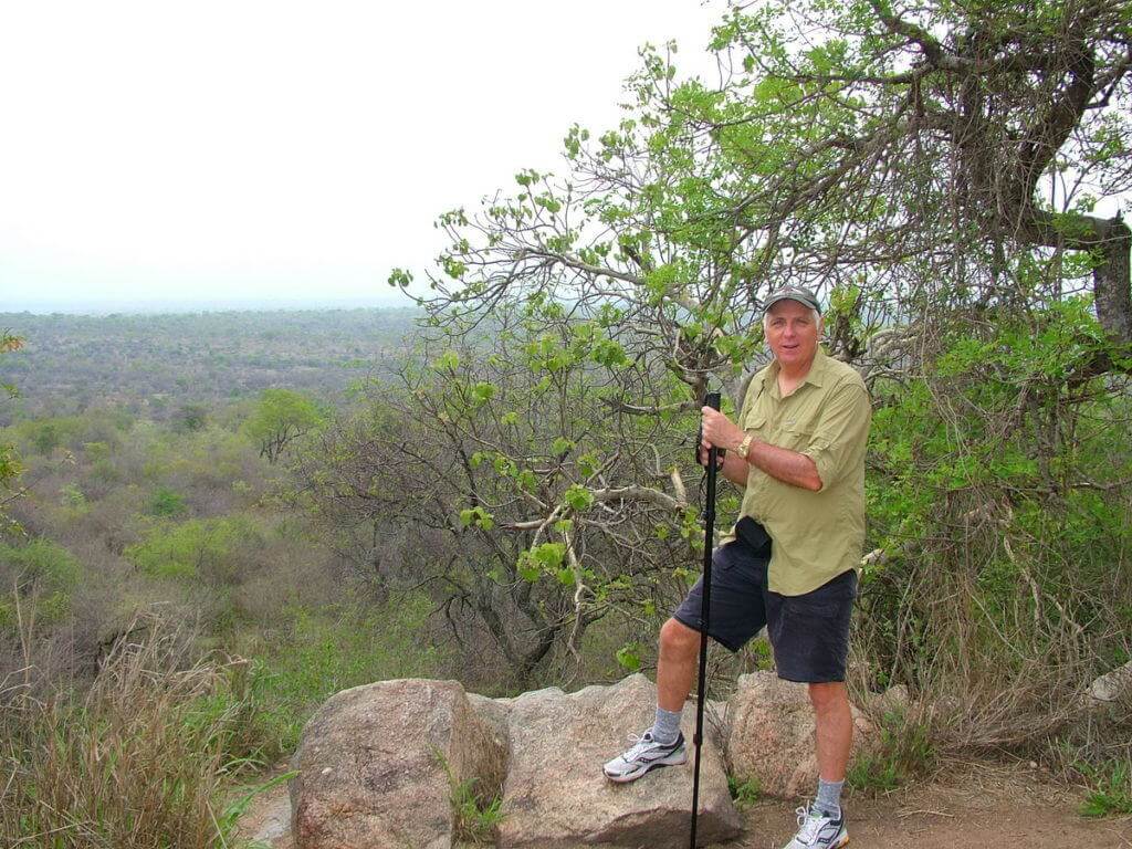 An image of Bob at Nkumbe Lookout in Kruger National Park, South Africa. Photography by Frame To Frame - Bob and Jean.