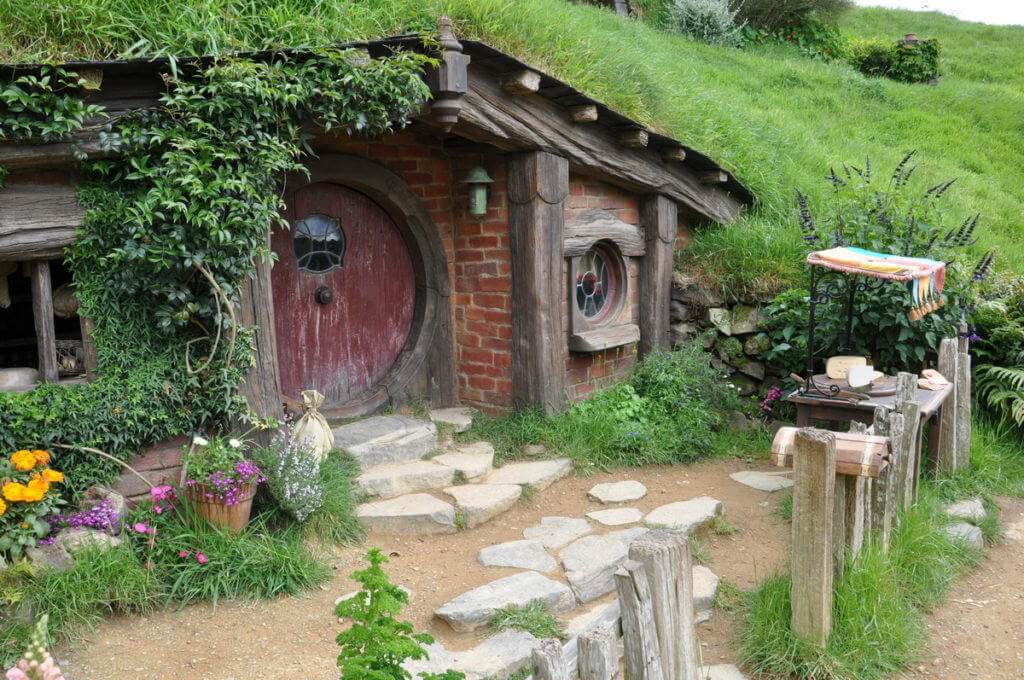 An image of the cheese makers hobbit hole at Hobbiton in New Zealand. Photography by Frame To Frame - Bob and Jean.