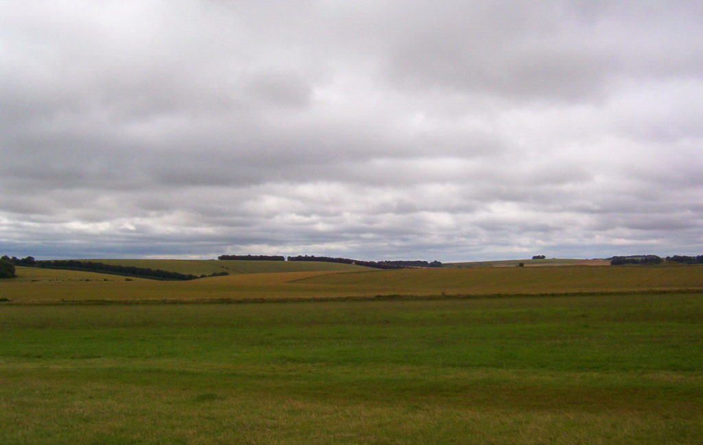 An image of the cloud covered landscape near Stonehenge in Wiltshire, England. Photography by Frame To Frame - Bob and Jean
