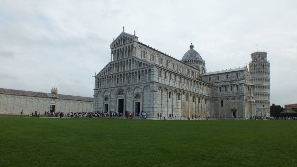 An image of the Pisa cathedral with the leaning tower of pisa in Pisa, Italy. Photography by Frame To Frame - Bob and Jean