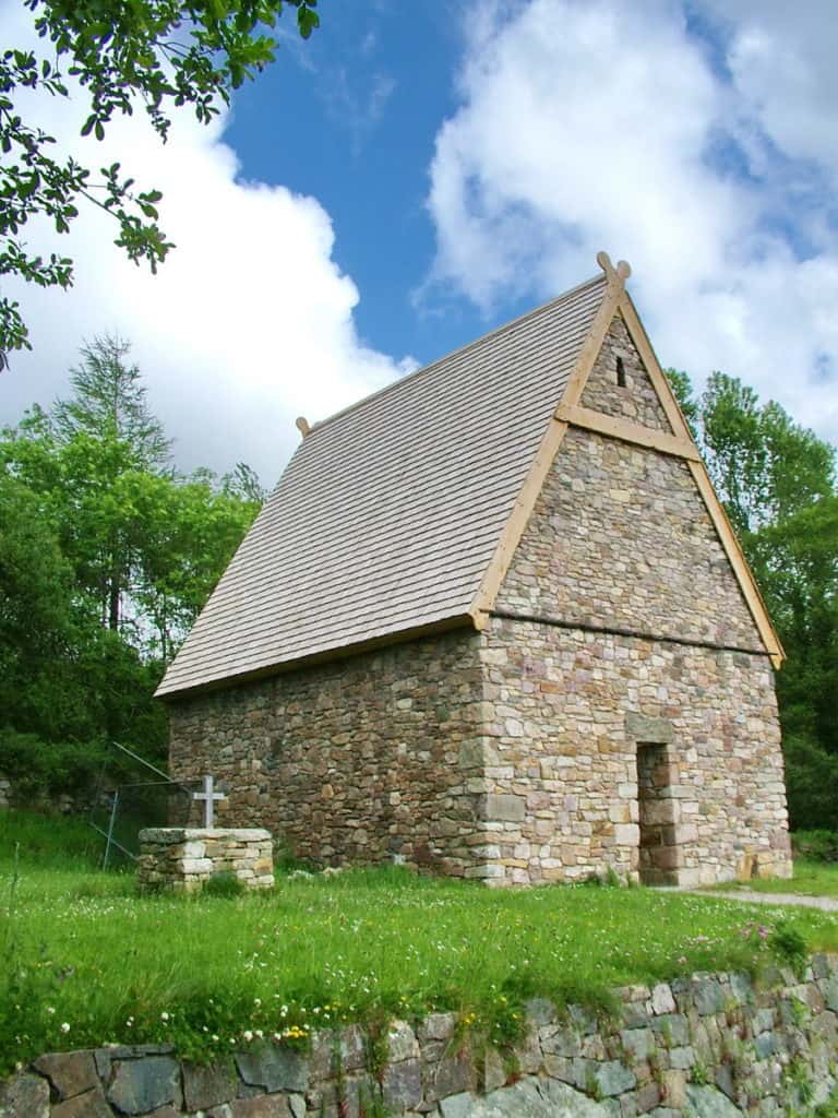 an early Christian monastery at Irish National Heritage Park, Ireland