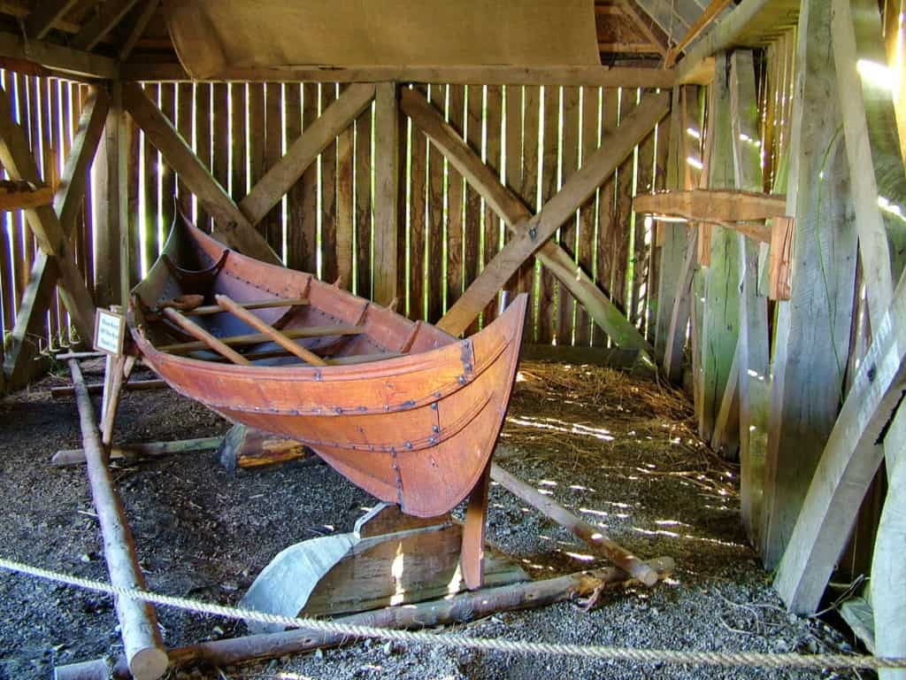 Viking boat at Irish National Heritage Park, Ireland