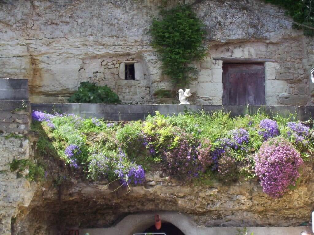 An image of a Cave Home or Troglodyte Home in the Loire Valley in France.