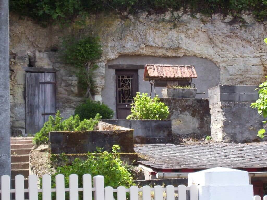 An image of a Cave Home or Troglodyte Home in the Loire Valley in France.