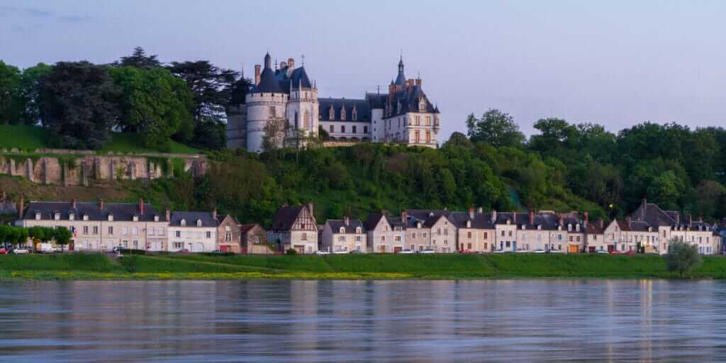 An image of Chateau Chaumont sur Loire on the north bank of the Loire River in France.