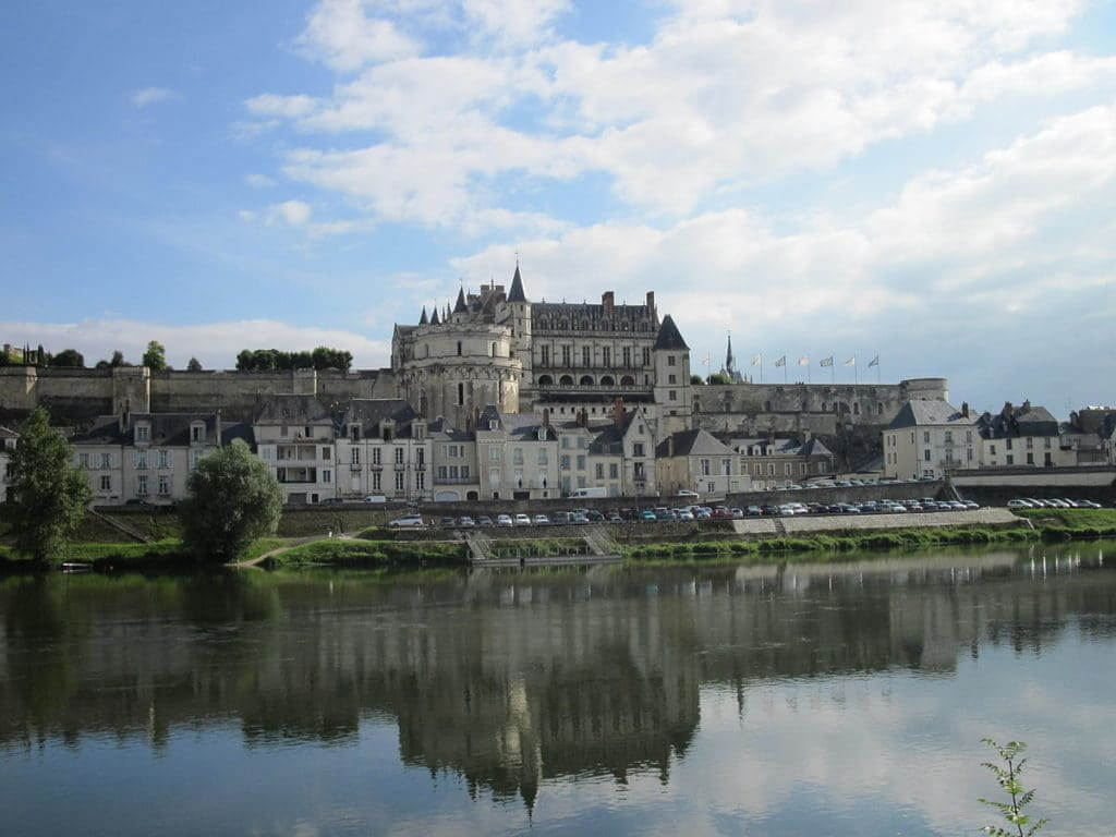 An image of Chateau Royal D'Amboise on the Loire River in France.