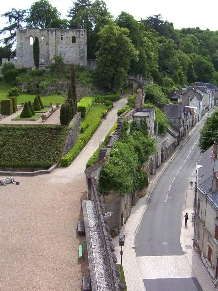 An image of the garden at Chateau de Langeais in the Loire Valley in France.