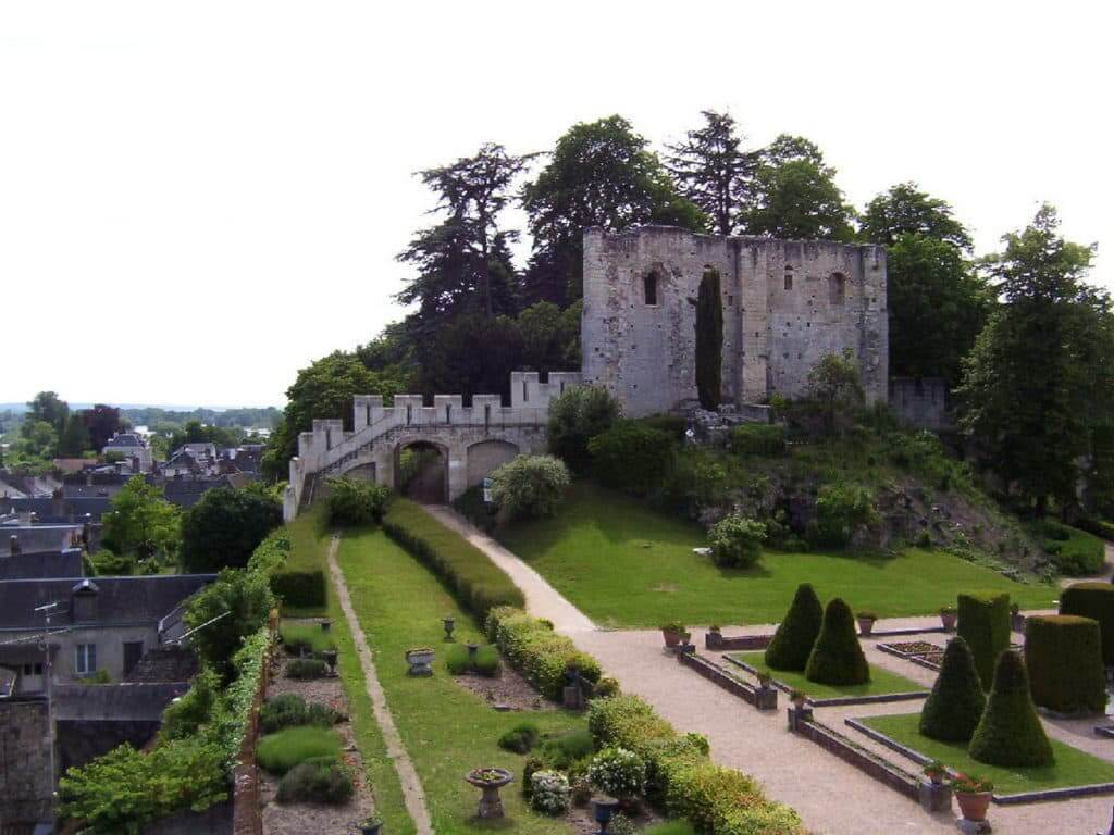 An image of the garden at Chateau de Langeasis in the Loire Valley in France.