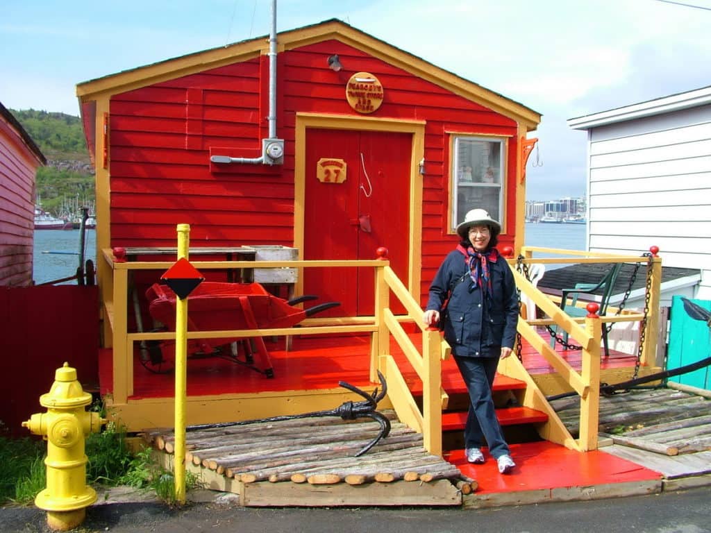 an image of a bright red house in St. John's, Newfoundland, Canada