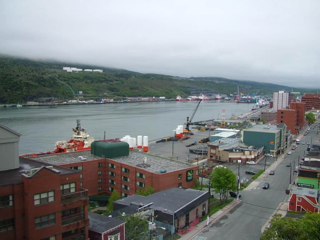 an image of St. John's harbour and Water Street, Newfoundland, Canada