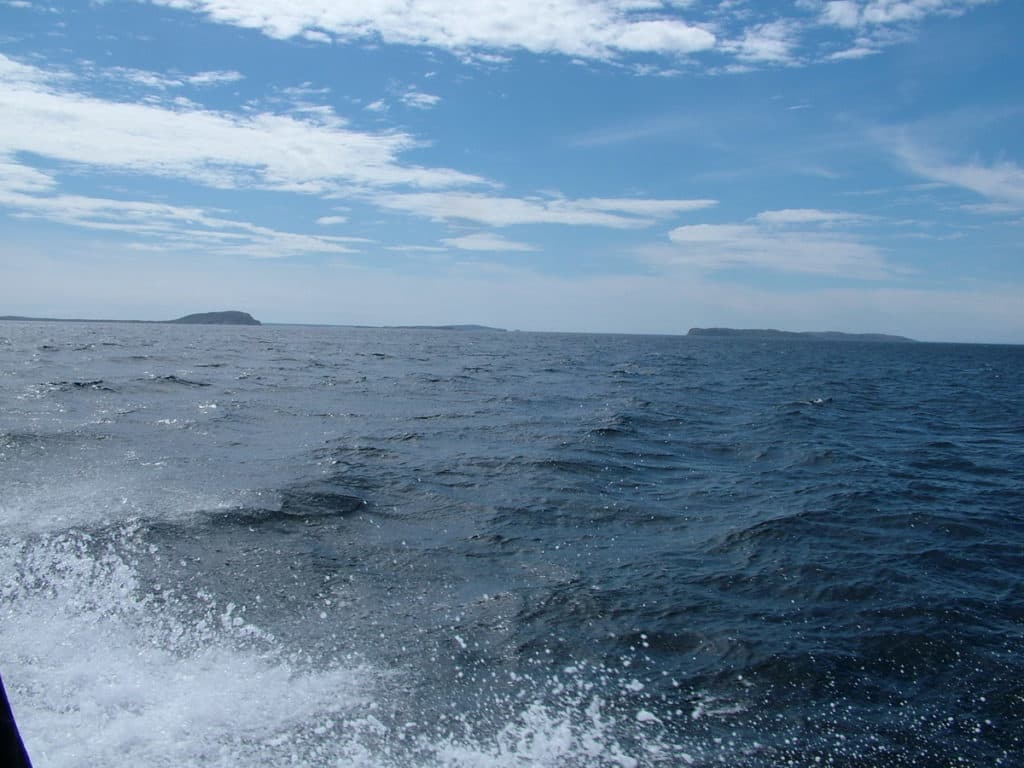 quirpon island across the sea, newfoundland, canada