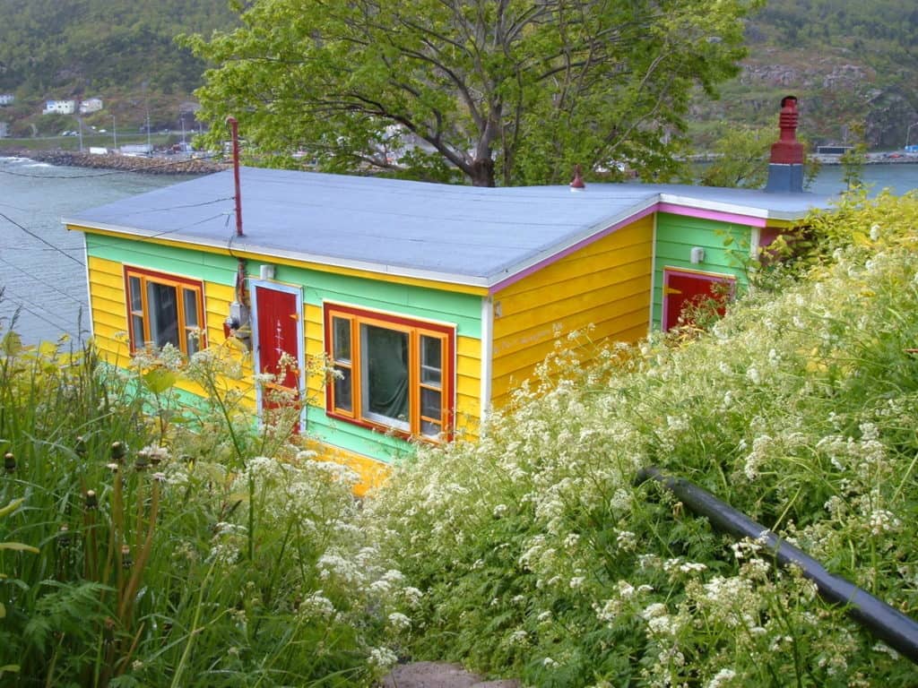 an image of a bright yellow house in St. John's, Newfoundland, Canada