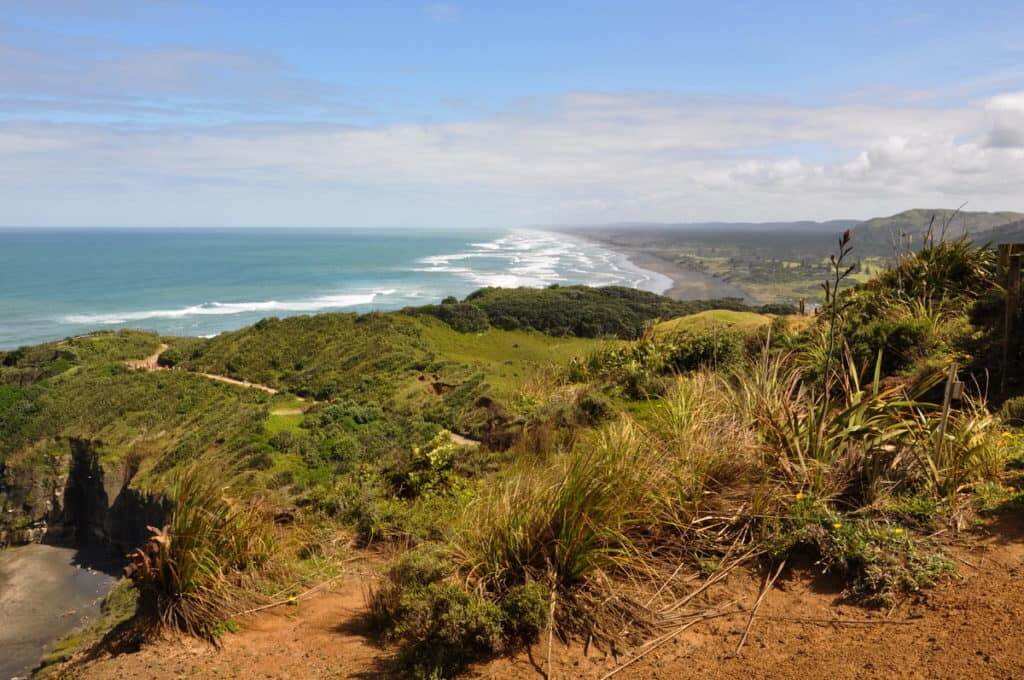 an image of sand dunes near Otakamiro Point at Muriwai, New Zealand