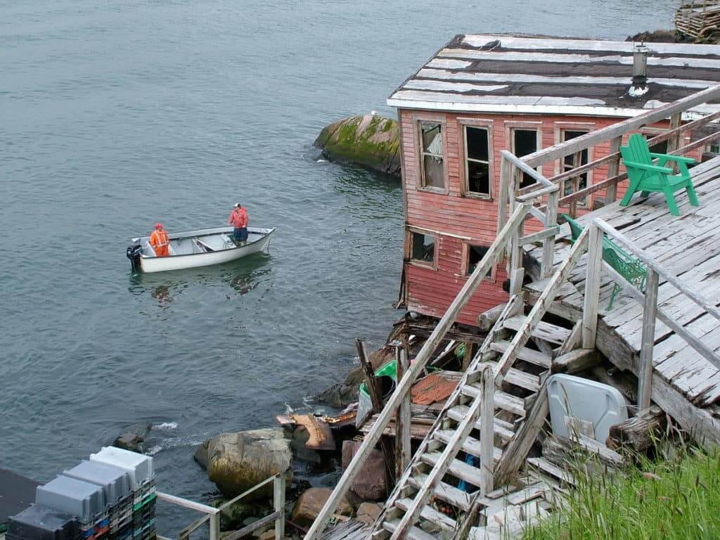 an image of damaged homes from the storm surge of 2010, St. John's, Newfoundland, Canada
