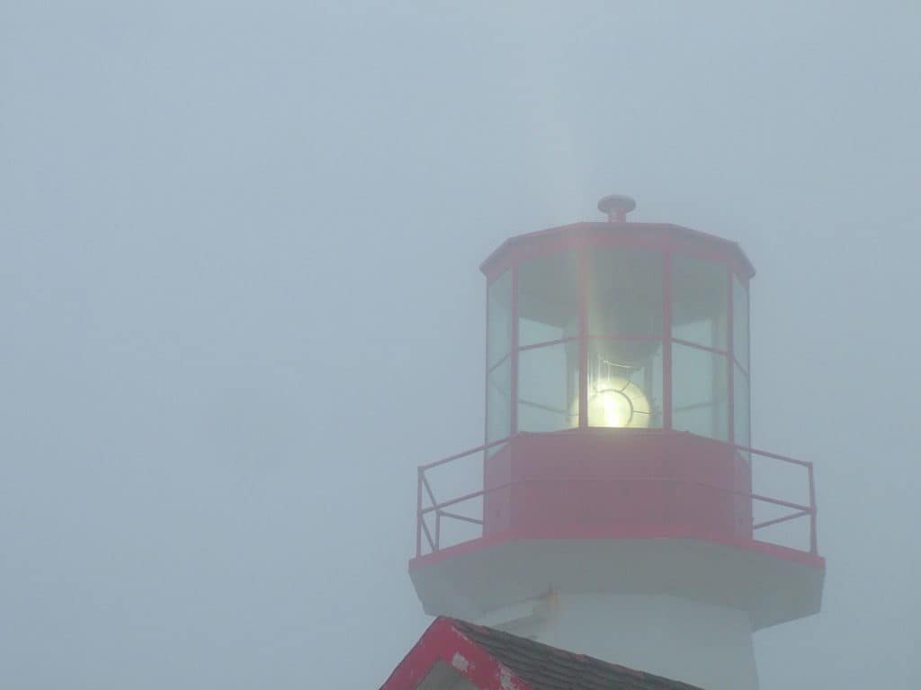 quirpon lighthouse lantern, quirpon island, newfoundland, canada