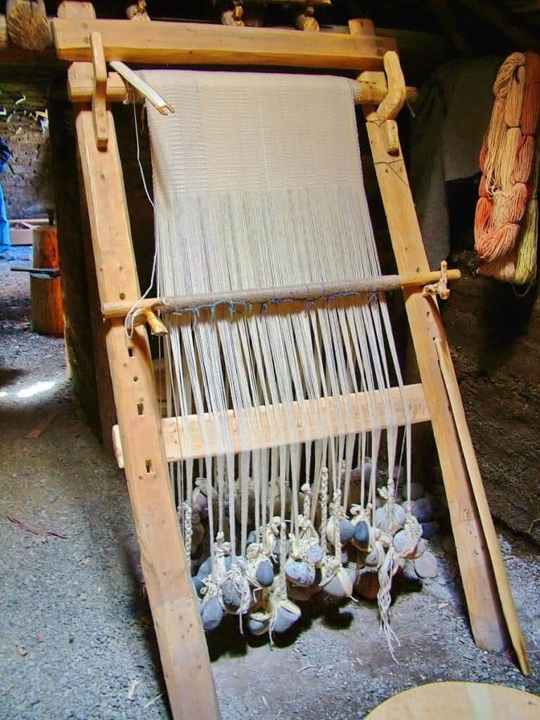 a loom at l'anse aux meadows, newfoundland, canada