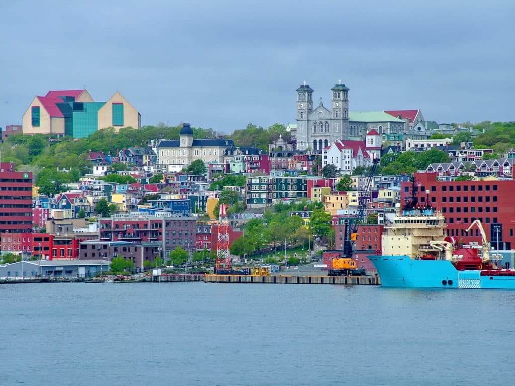 an image of a vibrant harbour scene in St. John's, Newfoundland, Canada 