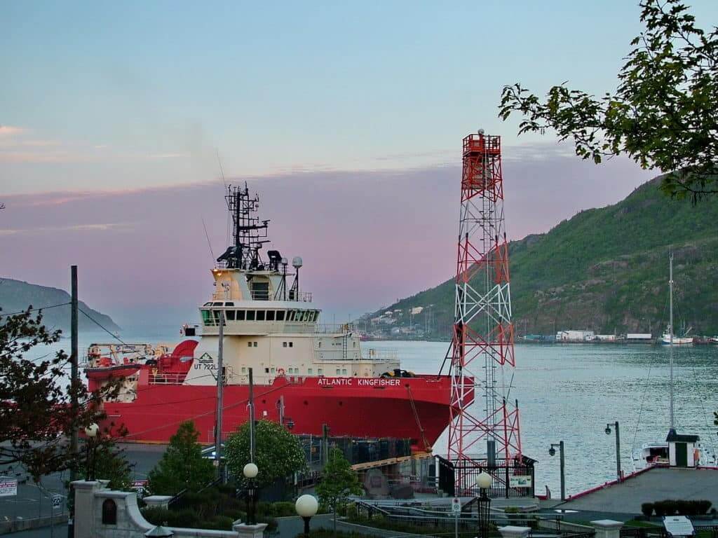 an image of a ship docked in St. John's harbour, Newfoundland, Canada