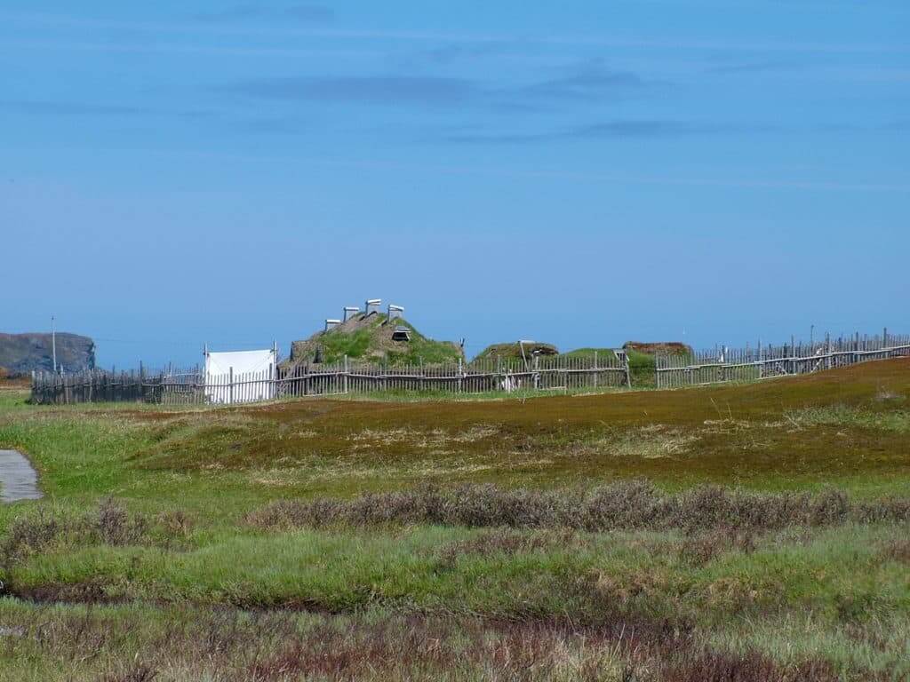Viking village at l'anse aux meadows, newfoundland, canada
