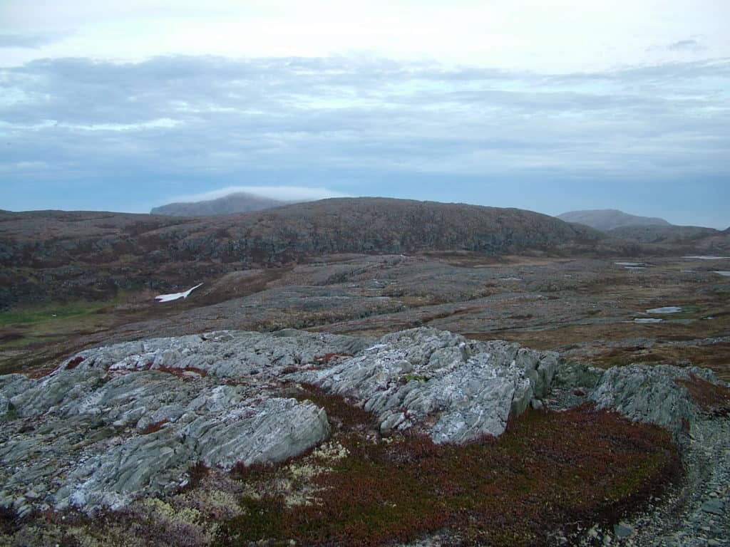 the rugged, rocky landscape of quirpon island, newfoundland, canada