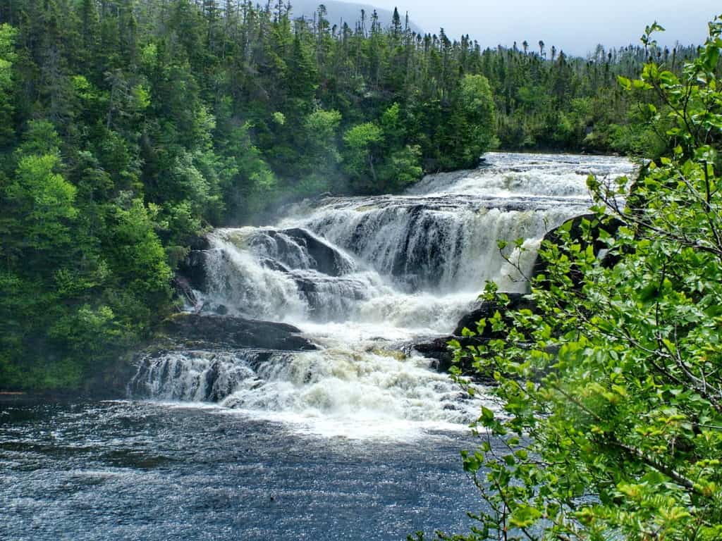 Baker's Brook Falls in Gros Morne National Park, Newfoundland and Labrador, Canada.