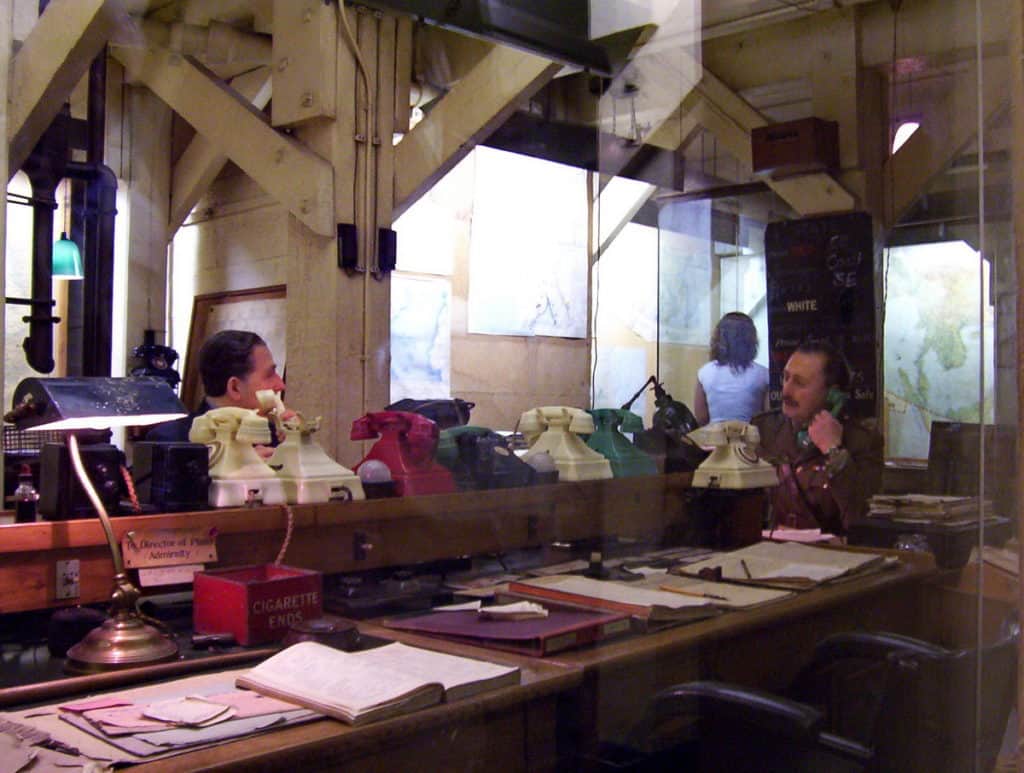 An image inside the Cabinet War Rooms in London, England.