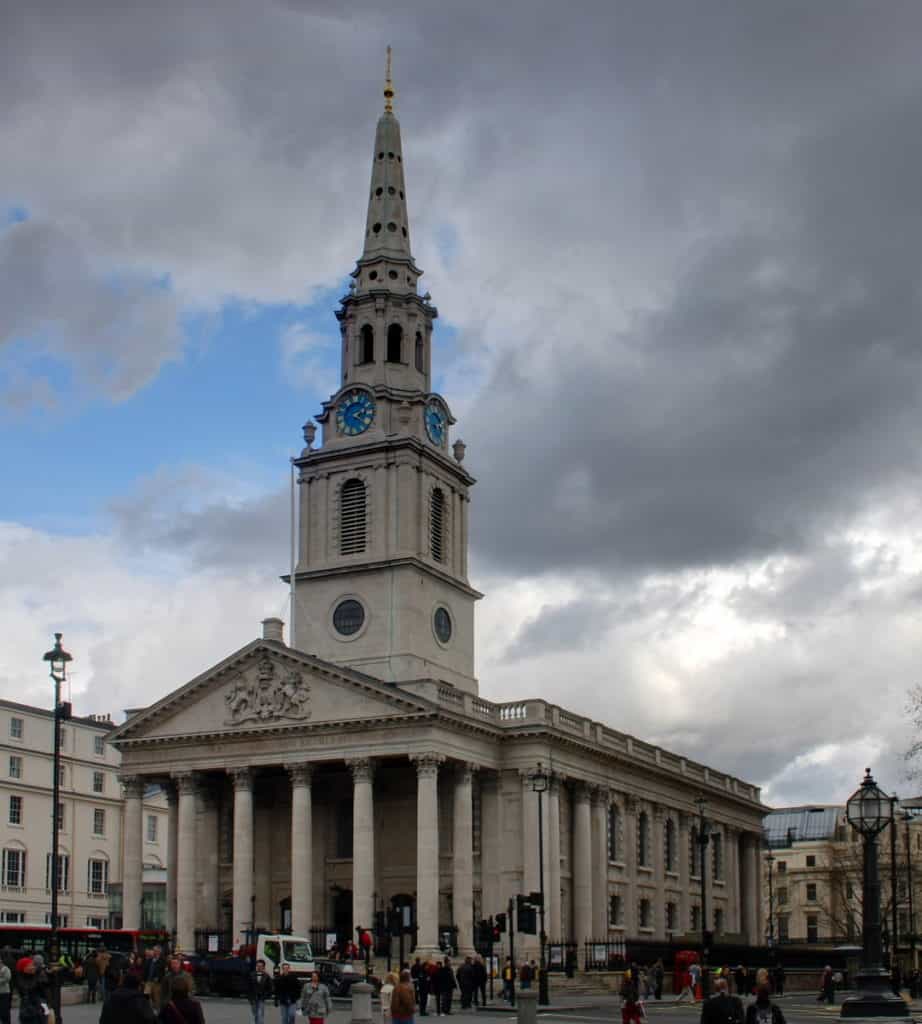 An image of St. Martin-in-the-Fields Church in London, England.