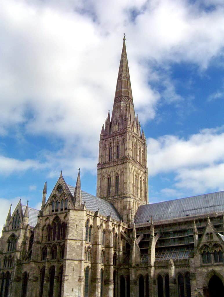 An image of Salisbury Cathedral in salisbury, wiltshire, england