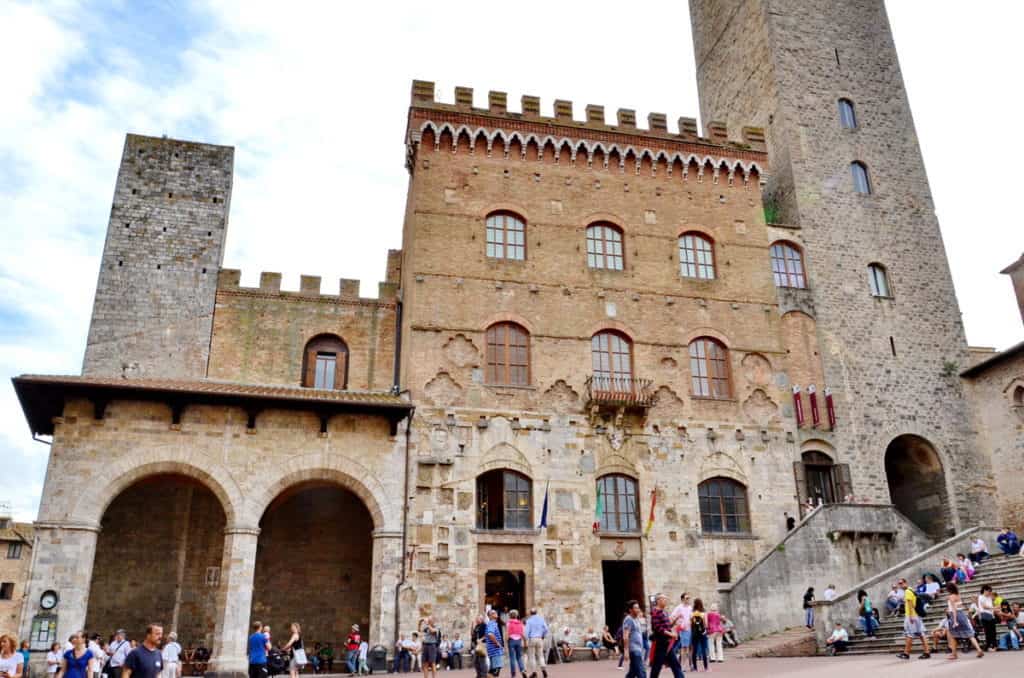 Image of Palazzo Communale, also known as Palazzo del Popolo, the Municipal Palace in San Gimignano, Italy.