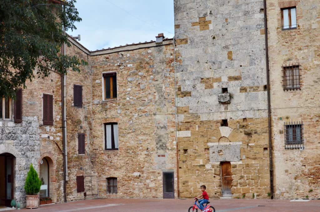 Image of homes inside the walls of San Gimignano, Italy.