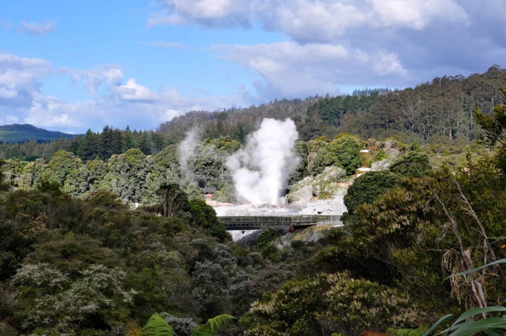 Image of Pohutu Geyser at Te Puia Geothermal Preserve near Rotorua, New Zealand